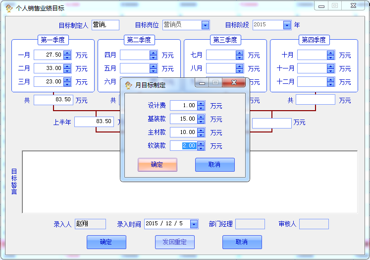 编制计划目标